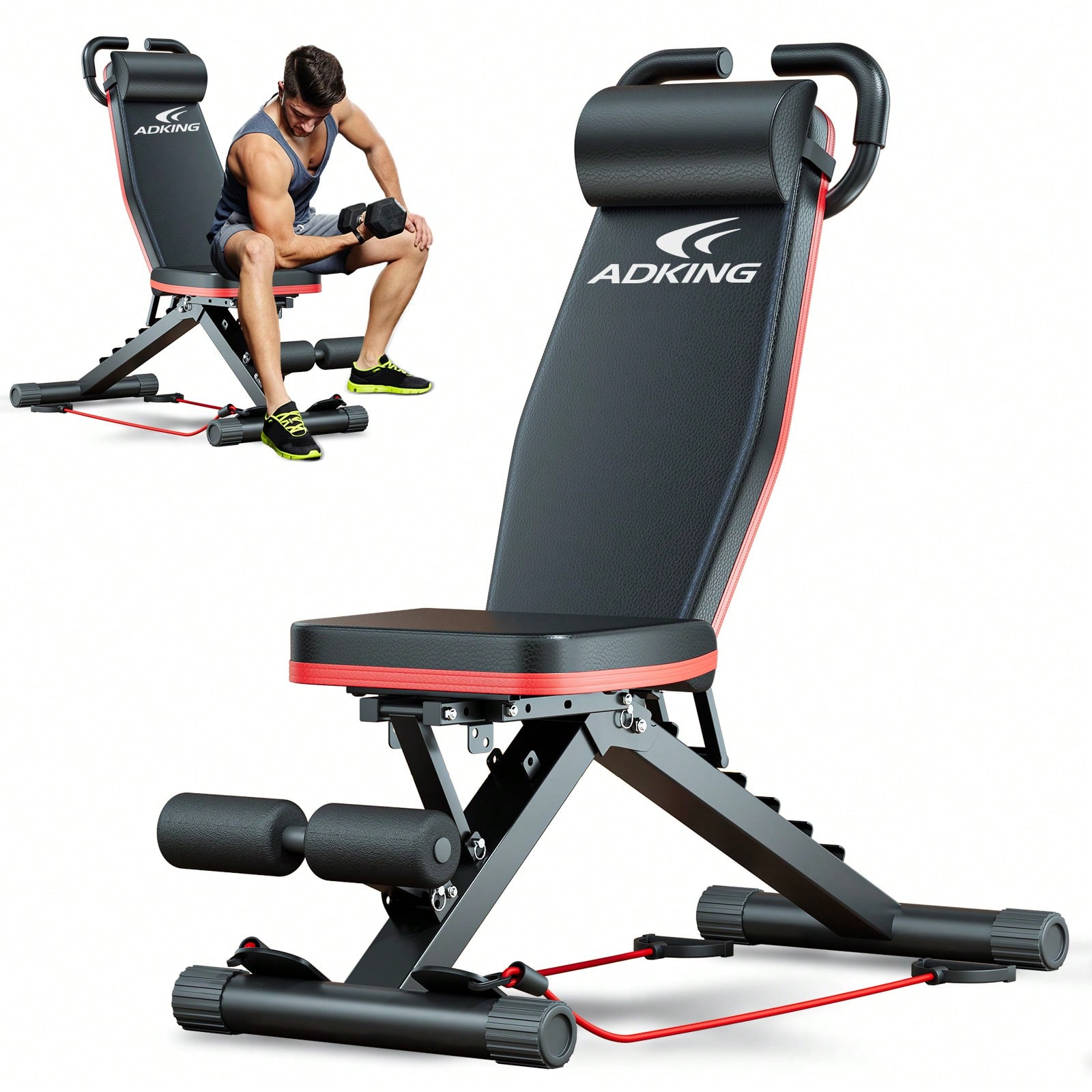 Home Gym With Leg Press - Banc de musculation standard, ensemble de