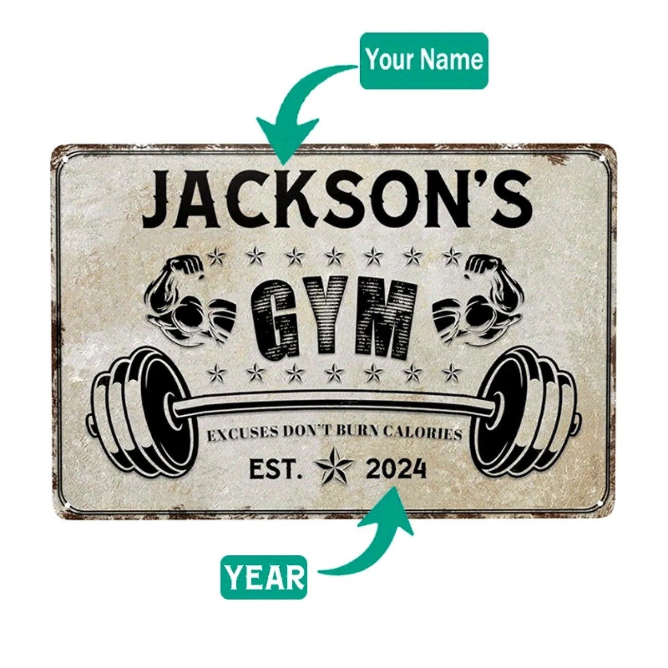 Panneau métallique personnalis - Home Gym Decor avis et prix