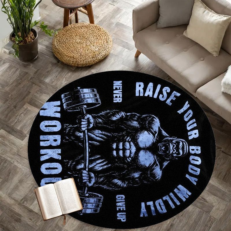 Tapis rond en flanelle avec ci - Home Zone Gym avis et prix