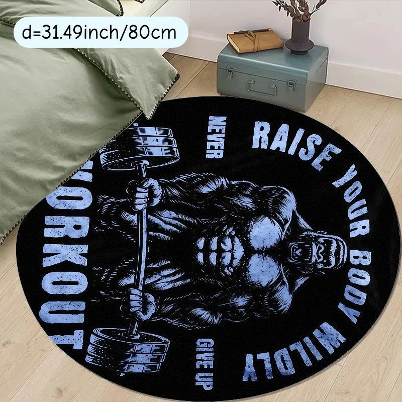Tapis rond en flanelle avec ci - Home Zone Gym avis et prix
