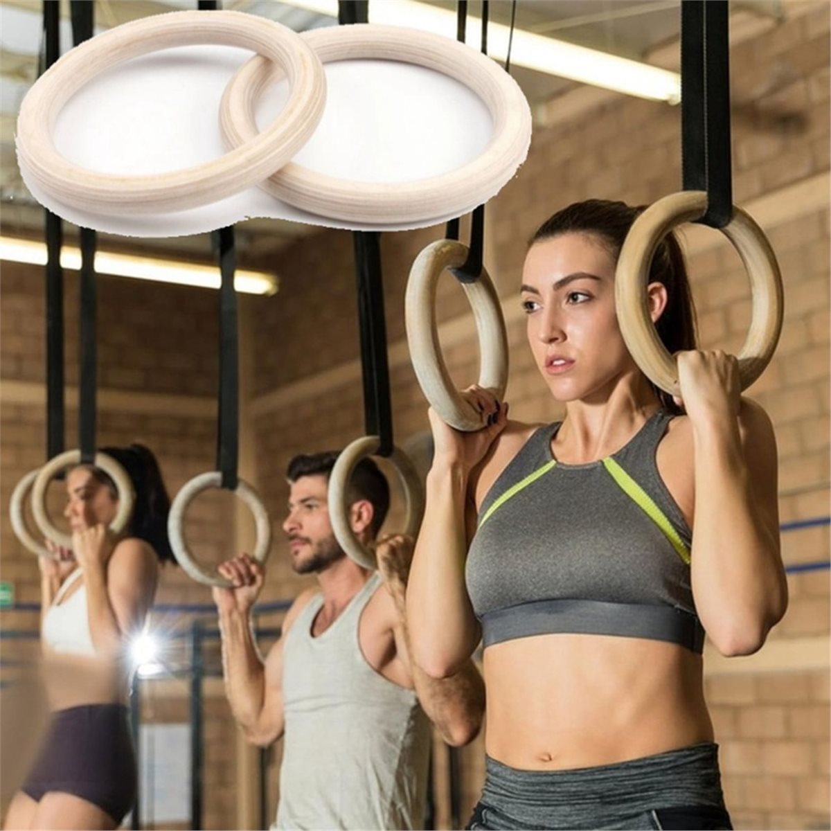 Soldes d'été : Lot de 2 anneau - Gymnastic Rings Wooden avis et prix