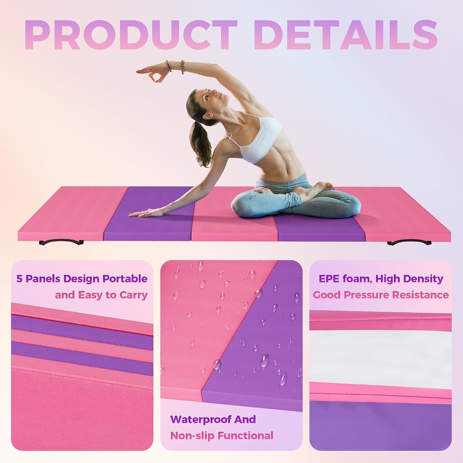 Tapis de yoga pliable, tapis d - Home Gym Yoga Mat avis et prix