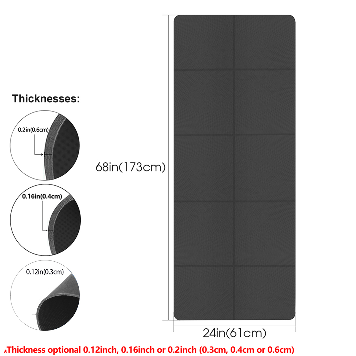 Tapis de Yoga pliable noir éco - Home Gym Yoga Mat avis et prix
