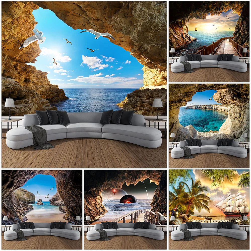 Tapisserie de paysage de grott - Home Gym Decor avis et prix